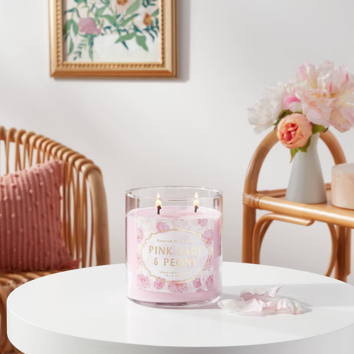 Lidded Glass Jar Candle Lady Peony Pink - Opalhouse™ | Target