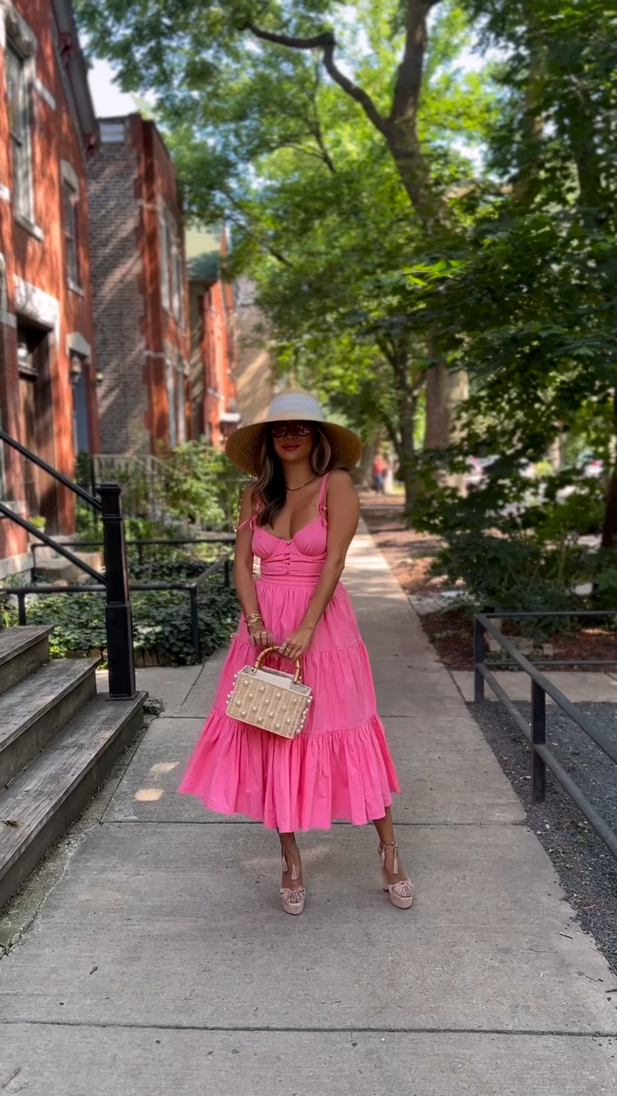 Best midi dress, pink midi dress, Barbie style, revolve style, sunhat, revolve dress, size small 

#LTKstyletip #LTKwedding #LTKFind