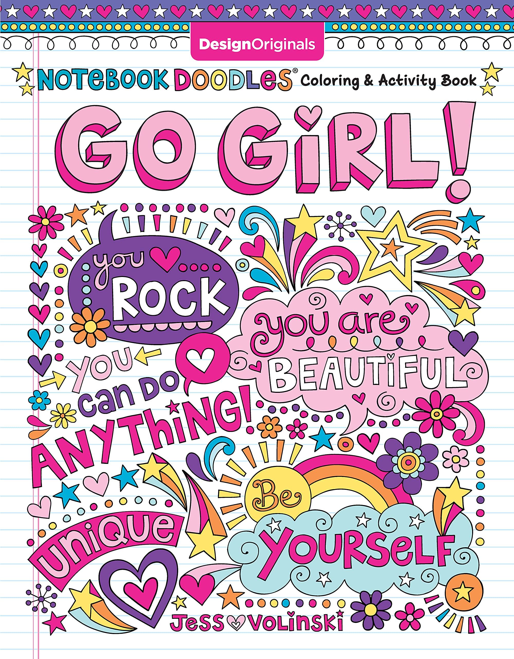 Notebook Doodles Go Girl!: Coloring & Activity Book (Design Originals) 30 Inspiring Designs; Begi... | Amazon (US)