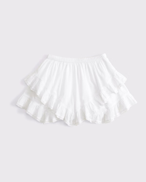 Women's High Rise Layered Ruffle Mini Skort | Women's Bottoms | Abercrombie.com | Abercrombie & Fitch (US)