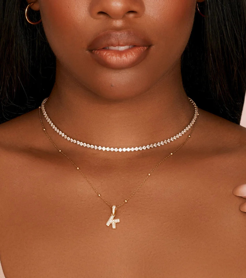 Bubble Initial Pendant (Gold) | Abbott Lyon