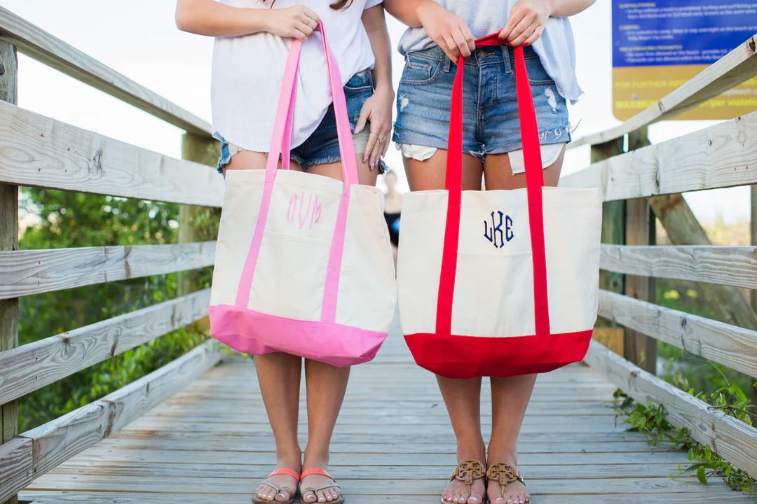 Monogrammed Canvas Boat Tote | United Monograms