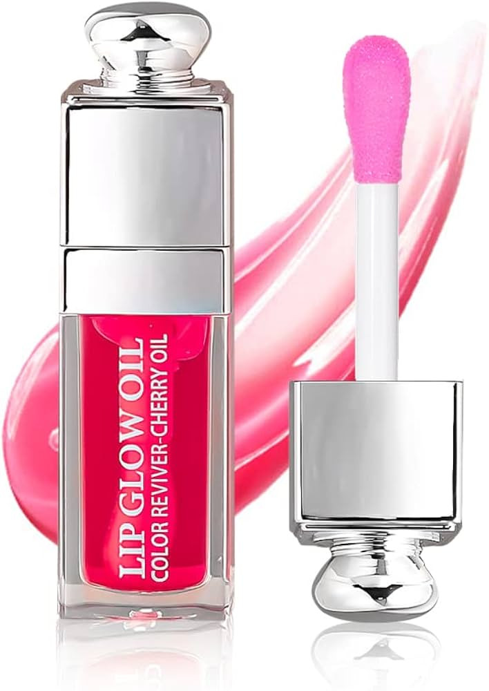 2PCS Hydrating Lip Glow Oil, Lip Oil Gloss Transparent Toot Tinted Nourishing Long Lasting Repair... | Amazon (US)