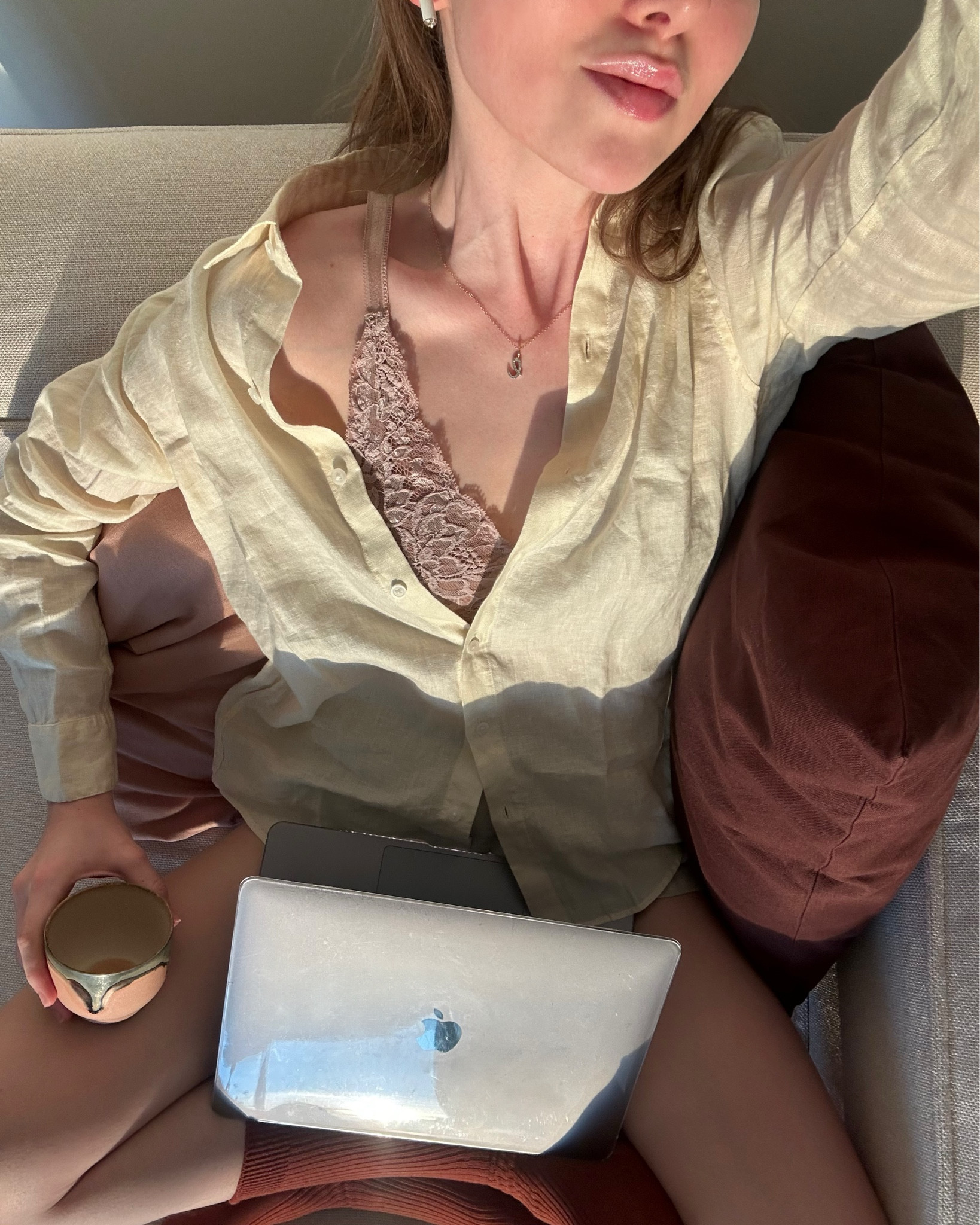 working from home hits different in colorful socks & home-made pizza for lunch break. and linen shirts for zoom meetings🤭

btw, my granny always taught me to wear only natural fabrics for healthy skin. so I picked linen in trendy butter yellow color. so cozy home office look!

#LTKSeasonal #LTKWorkwear #LTKHome