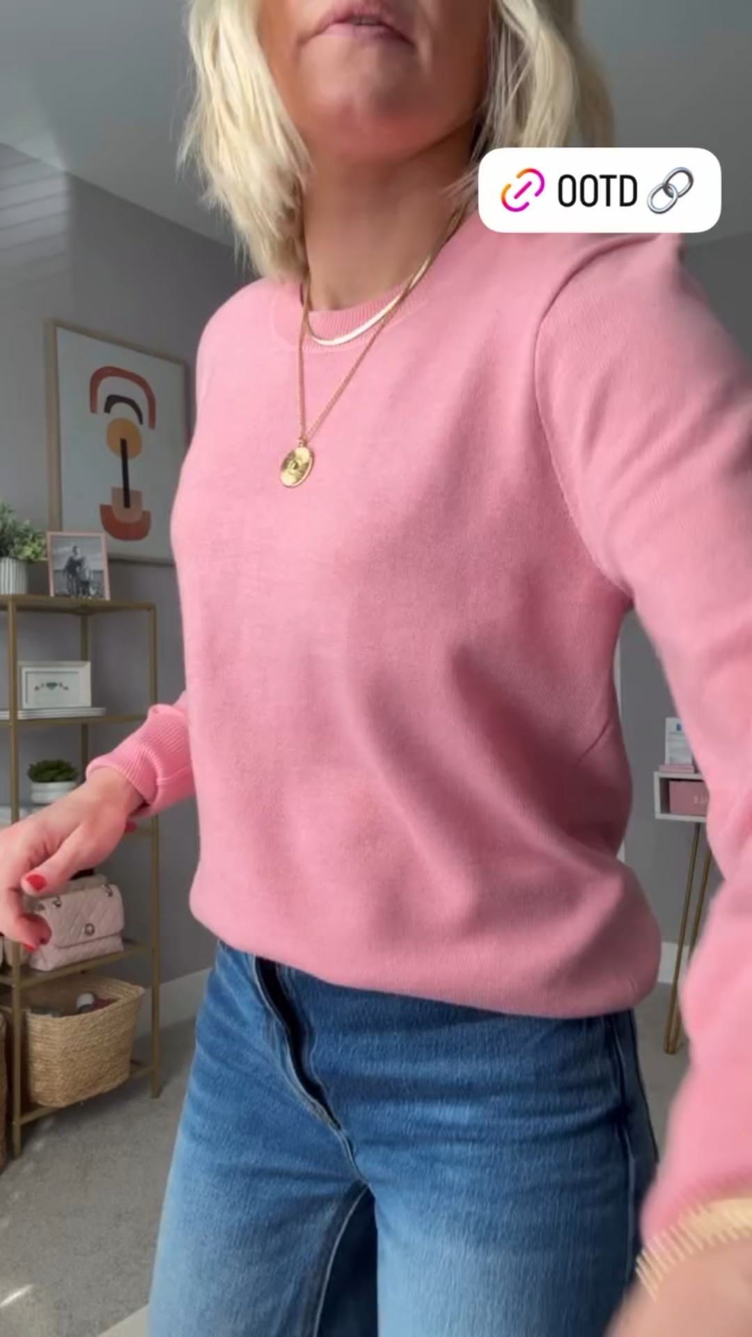 I love this pink sweater paired with my relaxed straight leg jeans! 
Sweater- small
Jeans- 25/28” inseam

#LTKootd #LTKPetite #LTKSeasonal