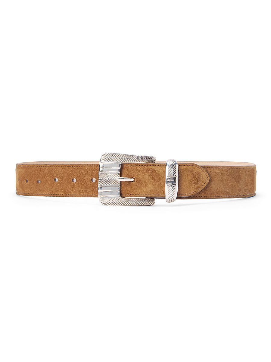 Women's Aya Suede Belt - Cognac Suede - Size XS | Saks Fifth Avenue