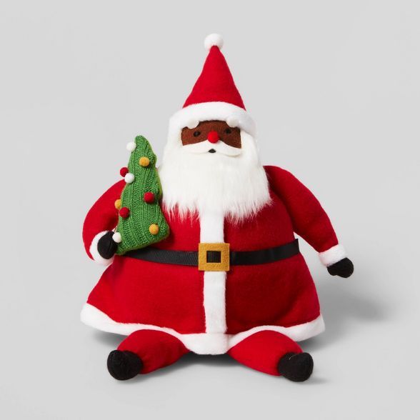 Plush Santa with Christmas Tree Decorative Figurine - Wondershop&#8482; | Target