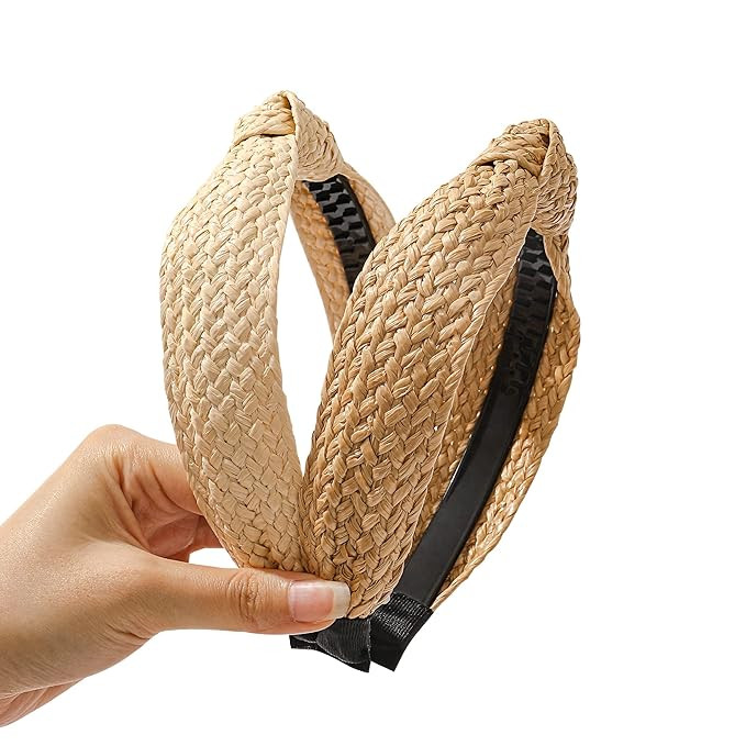 Headbands for Women Girls Straw Head Bands No Slip Fashion for Women Diademas Para Mujer De Moda ... | Amazon (US)