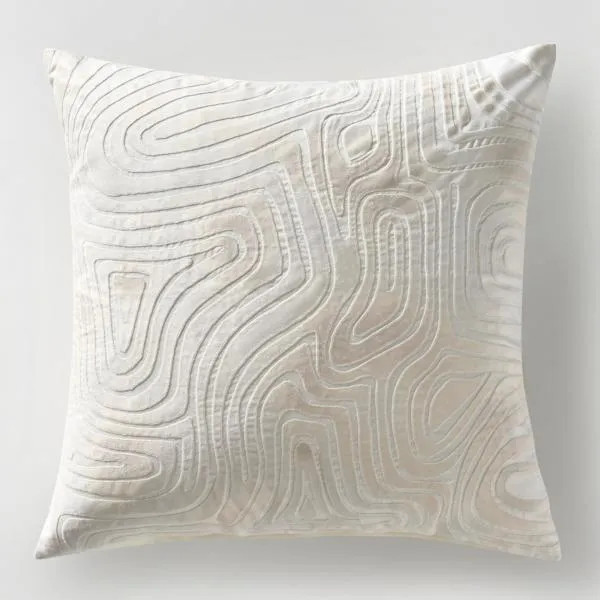 Cadence Pillow 22" | Ivory Beige | Pillows | Z Gallerie | 22" X 22" | Polyester | Z Gallerie