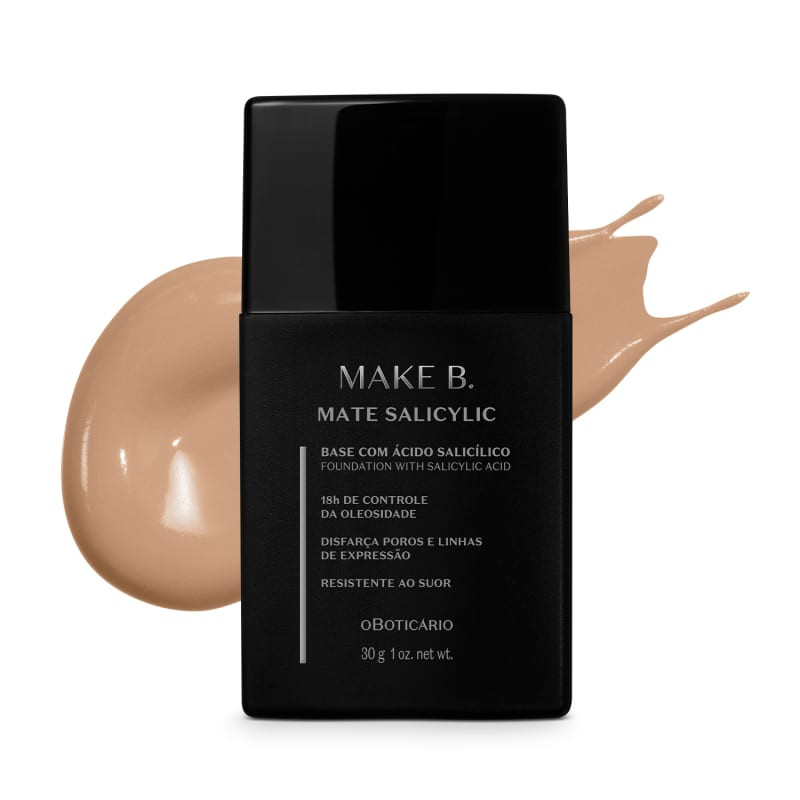 Base Líquida Cor 130 Make B. Mate Salicylic 30g | oBoticario (BR)