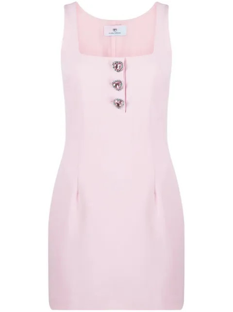 heart-button mini dress | Farfetch Global