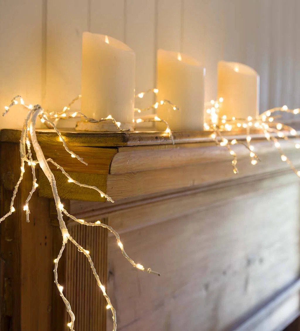 5" Indoor Birch Garland with 165 Micro LED Lights | Wayfair North America