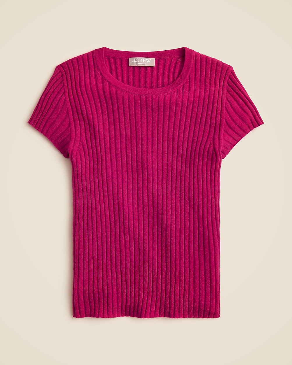 New ribbed featherweight cashmere T-shirt | J. Crew US