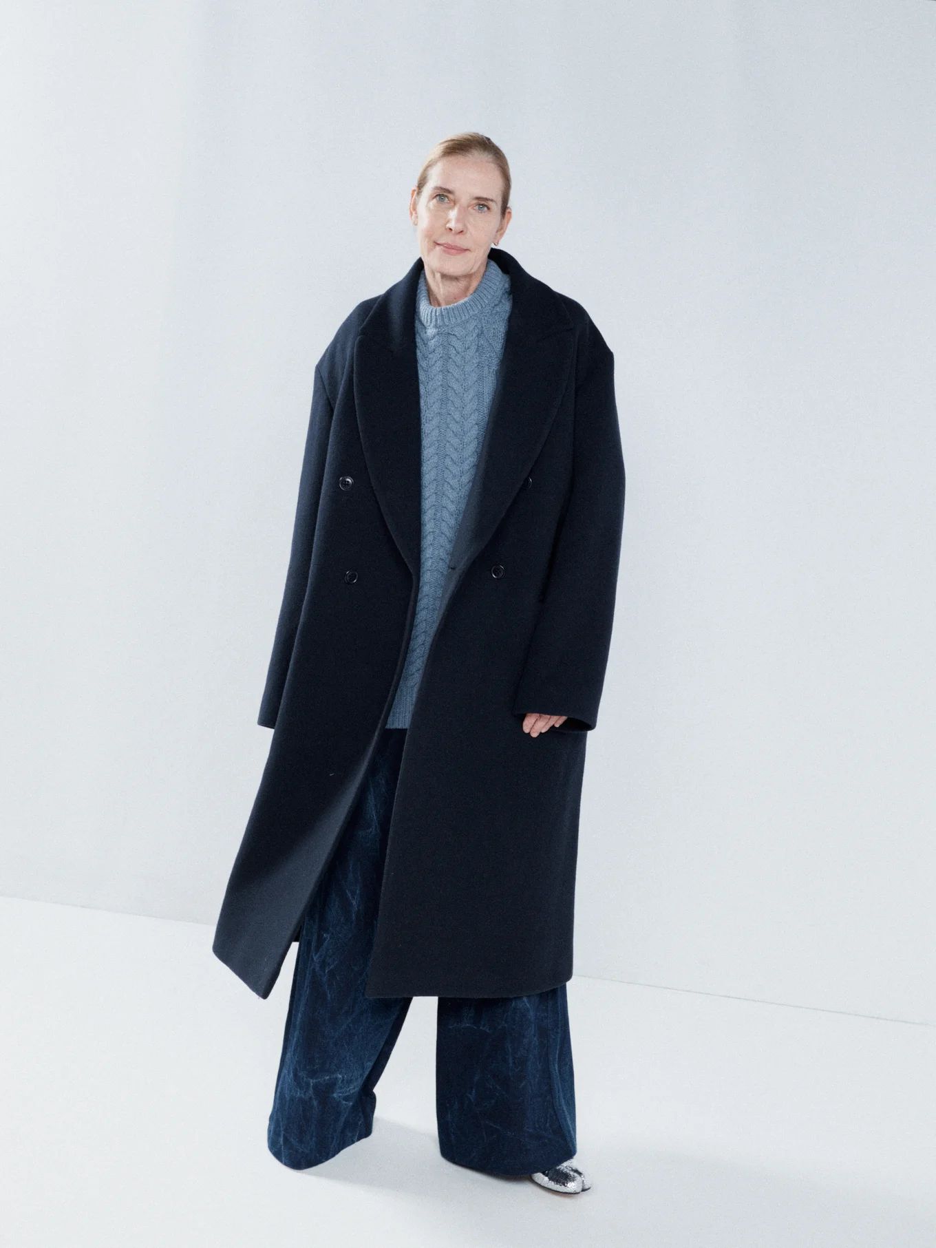Responsible wool exaggerated shoulder overcoat | Matches (UK)
