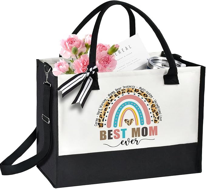 Mothers Day Gifts for Mom from Daughter Son,Gifts for Mom Wife Mama New Mom,Tote Bag Birthday Gif... | Amazon (US)