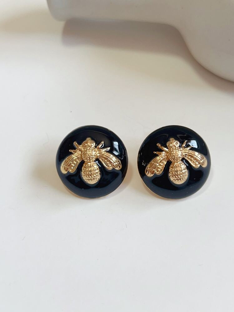 Clous D'Oreilles À Détail D'Abeille Rond | SHEIN