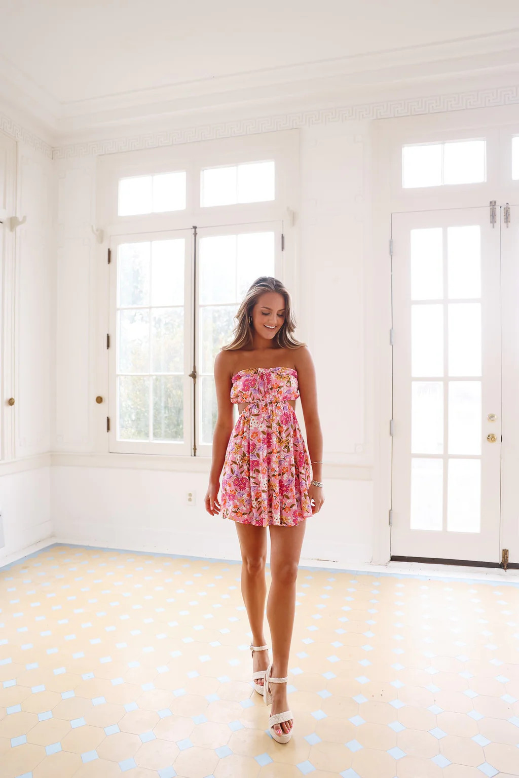 Summer Delight Dress - Pink Floral | cocolillys