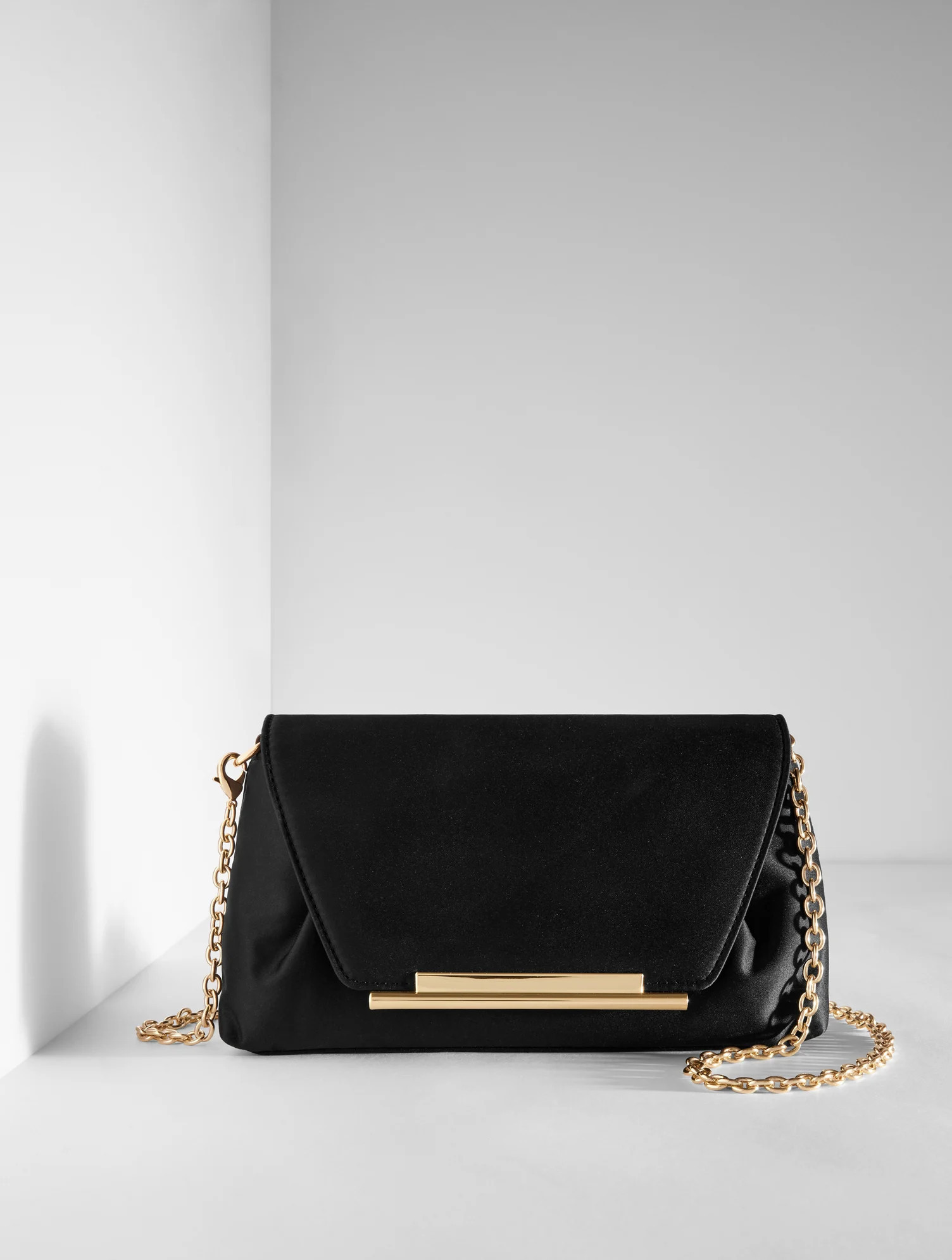 Satin Crossbody Bag - Black - 001 Talbots | Talbots