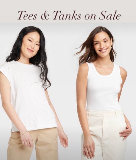 T-shirts and tank tops on sale.  Summer outfit 

#LTKSummerSales #LTKFindsUnder50 #LTKMidsize