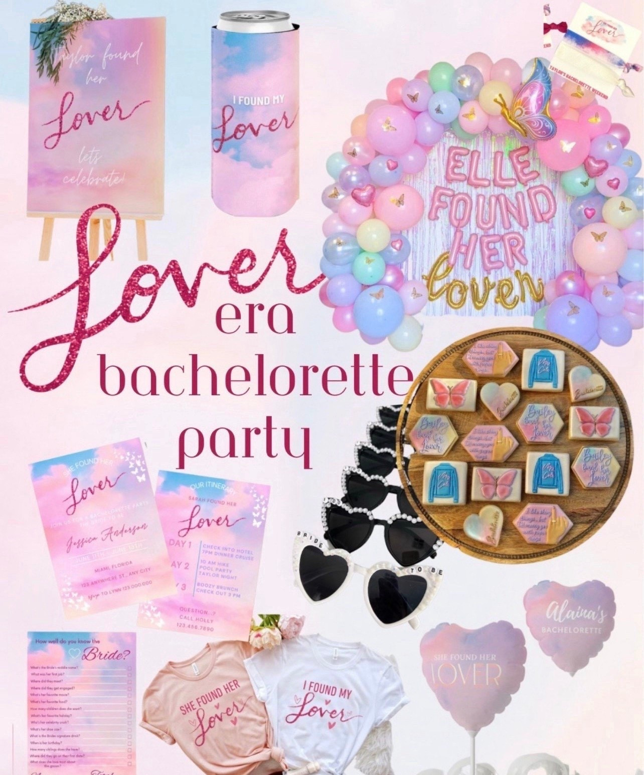 Taylor swift themed bachelorette party Swiftie games bachelorette itinerary she found her lover buddy love bachelorette dress #LTKGiftGuide

#LTKFind #LTKwedding

#LTKParties #LTKU #LTKWedding

#LTKBeauty #LTKTravel #LTKWedding

#LTKTravel #LTKHome #LTKWedding