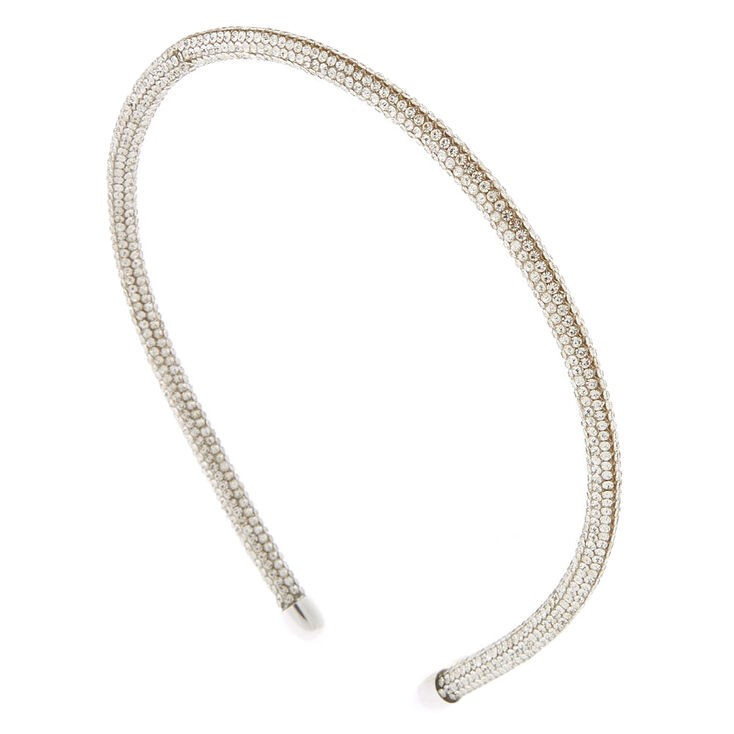 Silver Rhinestone Headband | Claire's (US)