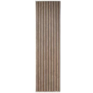 Wood Slat Acoustic Wall Panels 2PC Brown 0.83 in. x 23.8 in x 94.5 in.(31 Sq.Ft./Case) | The Home Depot