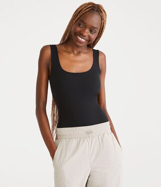 Seriously Soft Sculpt Square-Neck Bodysuit | Aeropostale
