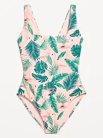 Matching Twist-Back Cutout One-Piece Swimsuit for Women | Old Navy (US)