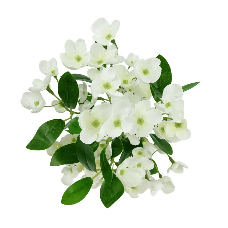 Mainstays 17in Indoor Artificial Wildflower Bundle, White Color, Eranthis Flower Pattern | Walmart (US)