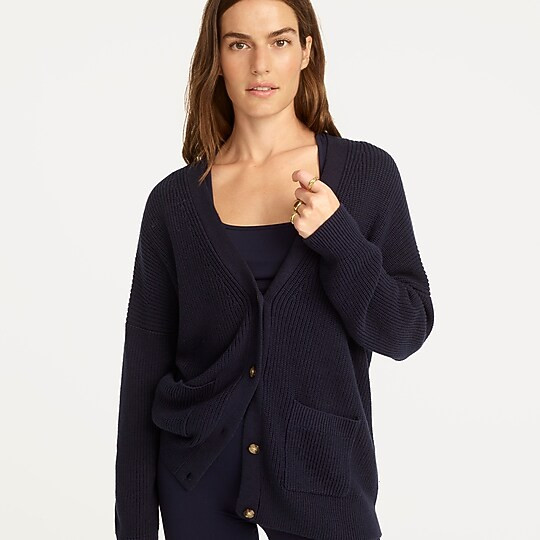 V-neck cotton-cashmere cardigan sweater | J. Crew US