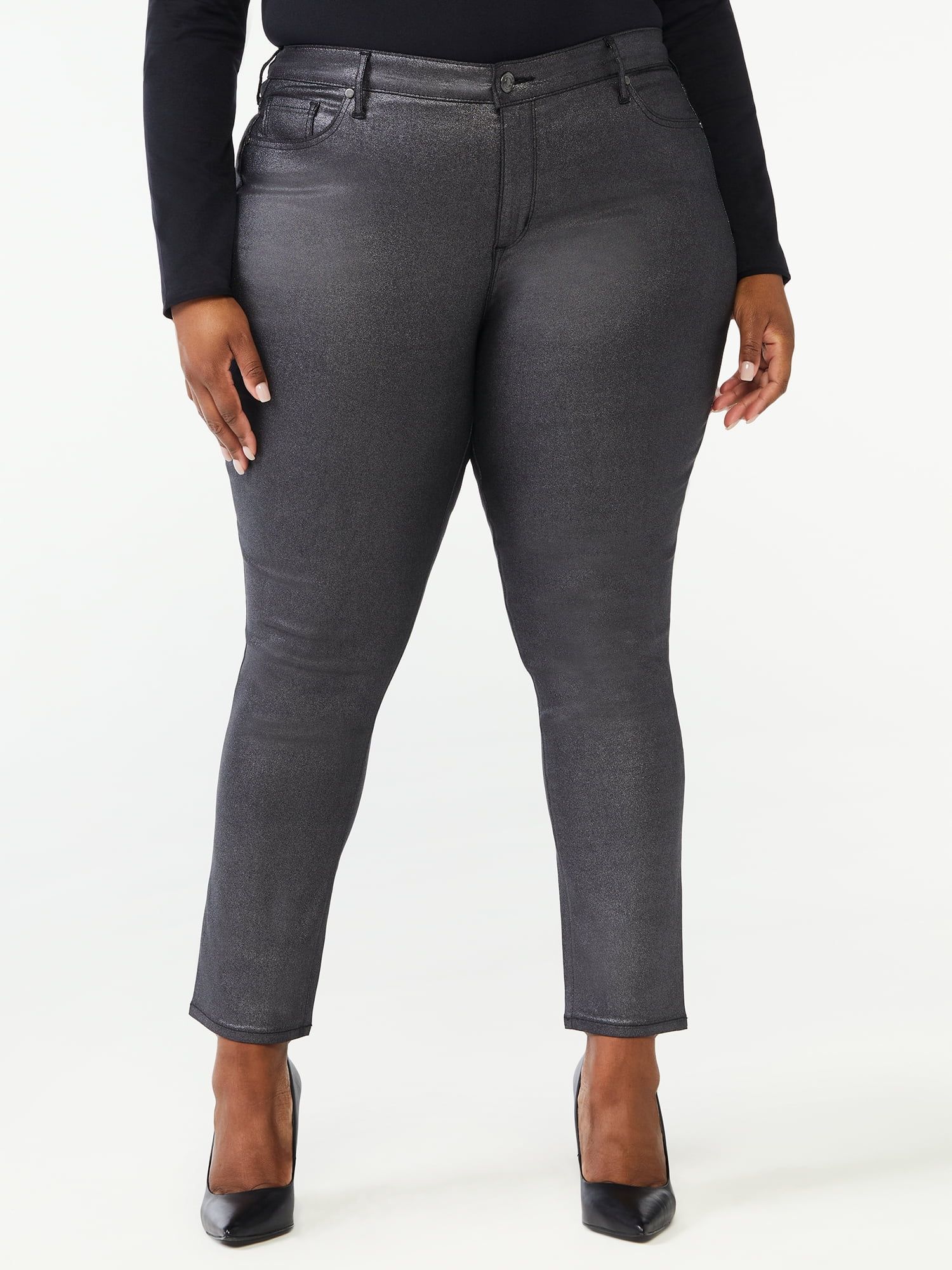 Sofia Jeans by Sofia Vergara Women's Plus Size Sofia Skinny Shimmer Jeans - Walmart.com | Walmart (US)