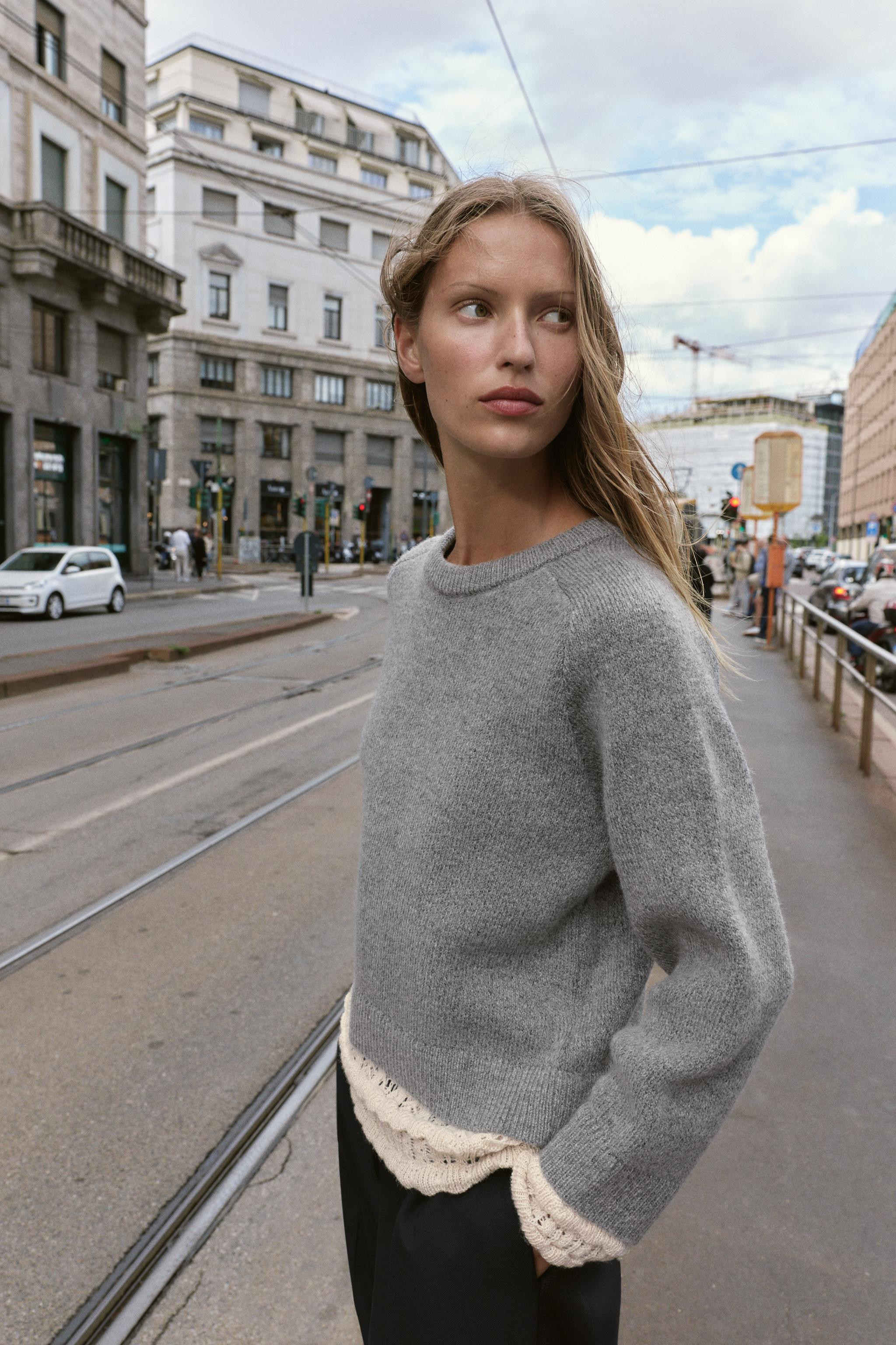 COMBINATION KNIT SWEATER | Zara US