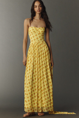 AFRM Rori Strapless Midi Dress | Anthropologie (US)