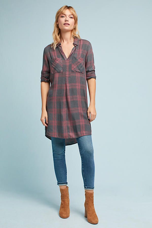 Cloth & Stone Cozy Plaid Tunic Dress | Anthropologie (US)