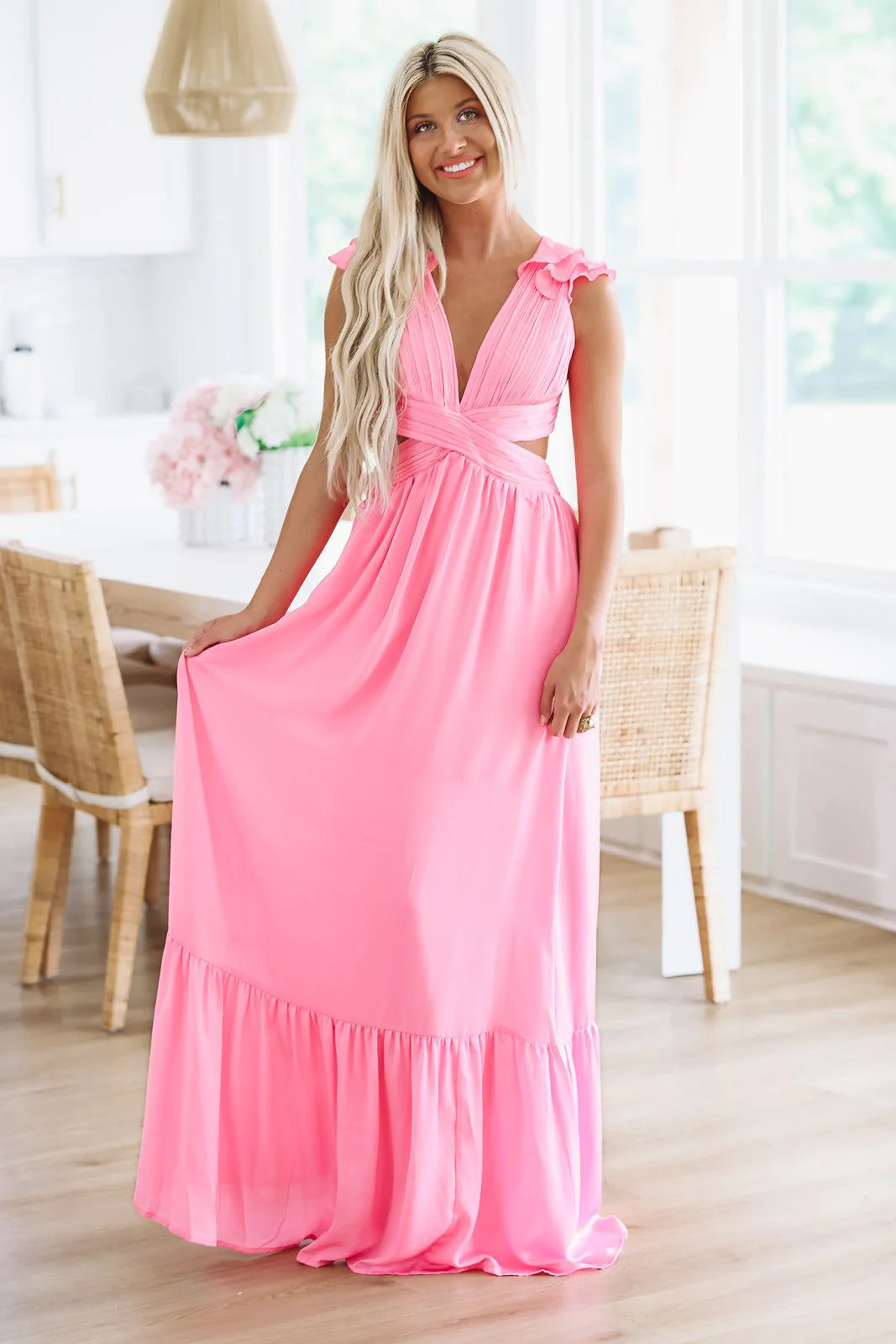 Stella Maxi Gown - Pink | Hazel and Olive