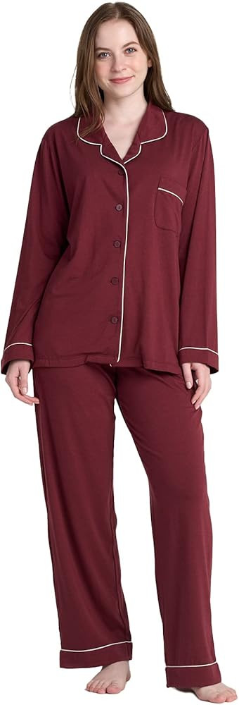 LAPASA Ladies Pyjama Set Knit Top and Trousers Shorts Comfy Lounge wear Women's PJs Sleepwear, XS... | Amazon (UK)