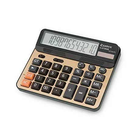 Calculator 12 Digits LCD Display Standard Function Desk Calculators with Large Computer Keys Dual Po | Walmart (US)