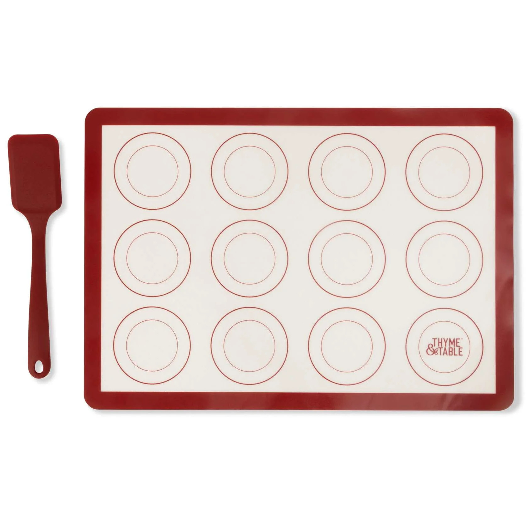 Thyme & Table 2-Piece Silicone Cookie Sheet Liner & Turner Set - Red - Walmart.com | Walmart (US)