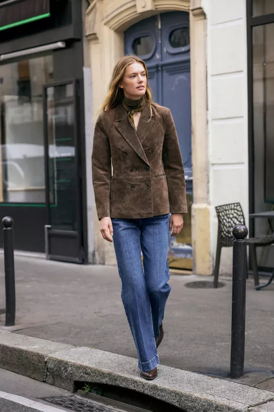 100% LEATHER DOUBLE-BREASTED BLAZER | Zara UK