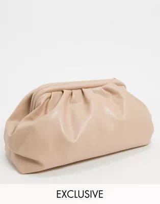 Glamorous Exclusive oversized slouchy pillow clutch bag in camel | ASOS (Global)