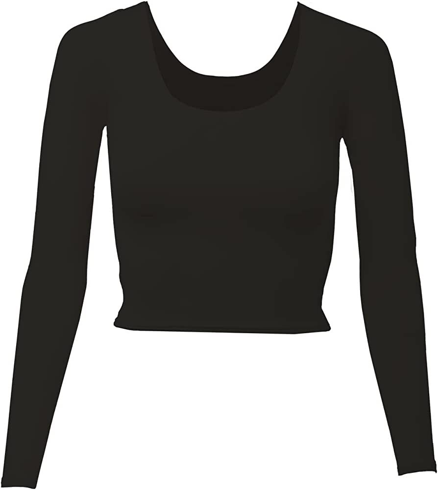 Almere Long Sleeve Top for Women, Contour Double-Lined Seamless Smooth Fabric Sleeved Basic Top w... | Amazon (US)