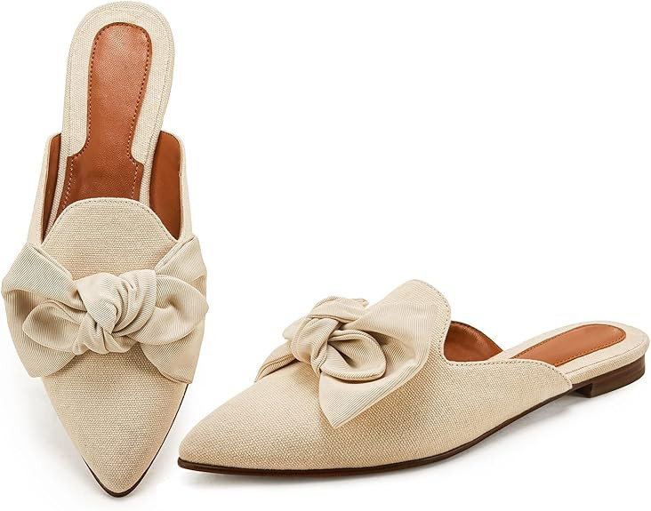 Rilista Mules for Women Slip On Comfortable Pointed Toe Womens Loafers Women's Flats for Women's ... | Amazon (US)