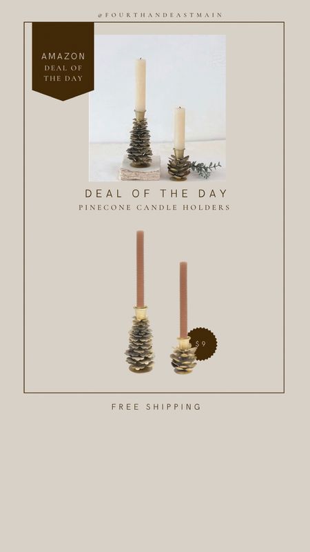 deal of the day // pinecone candle holders SUPER affordable free shipping 

#LTKHoliday #LTKhome #LTKSeasonal