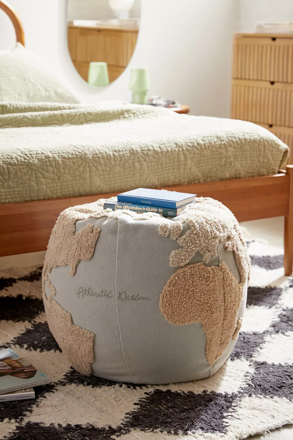 Lorena Canals World Map Pouf | Urban Outfitters (US and RoW)