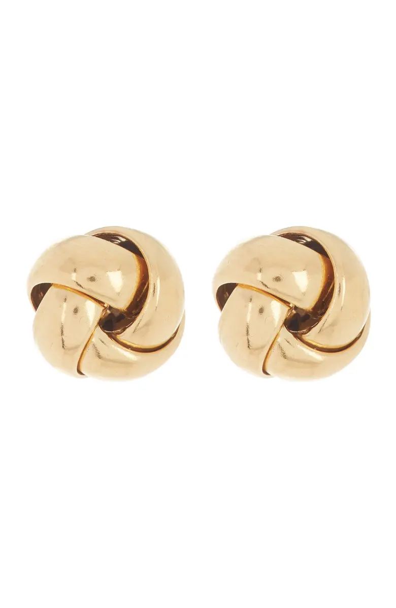 14K Yellow Gold Plated Knot Stud Earrings | Nordstrom Rack