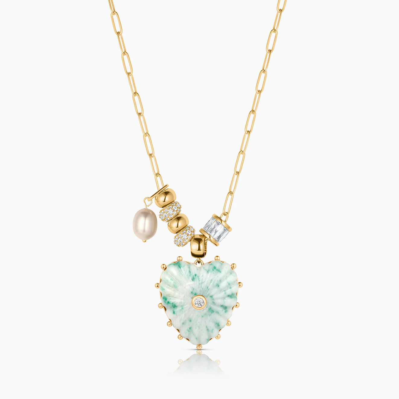 Soirée Green Dot Necklace | THATCH