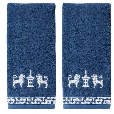 Vern Yip By Skl Home Chinoiserie 2 Piece Hand Towel Set In Navy SKL Home | Wayfair North America