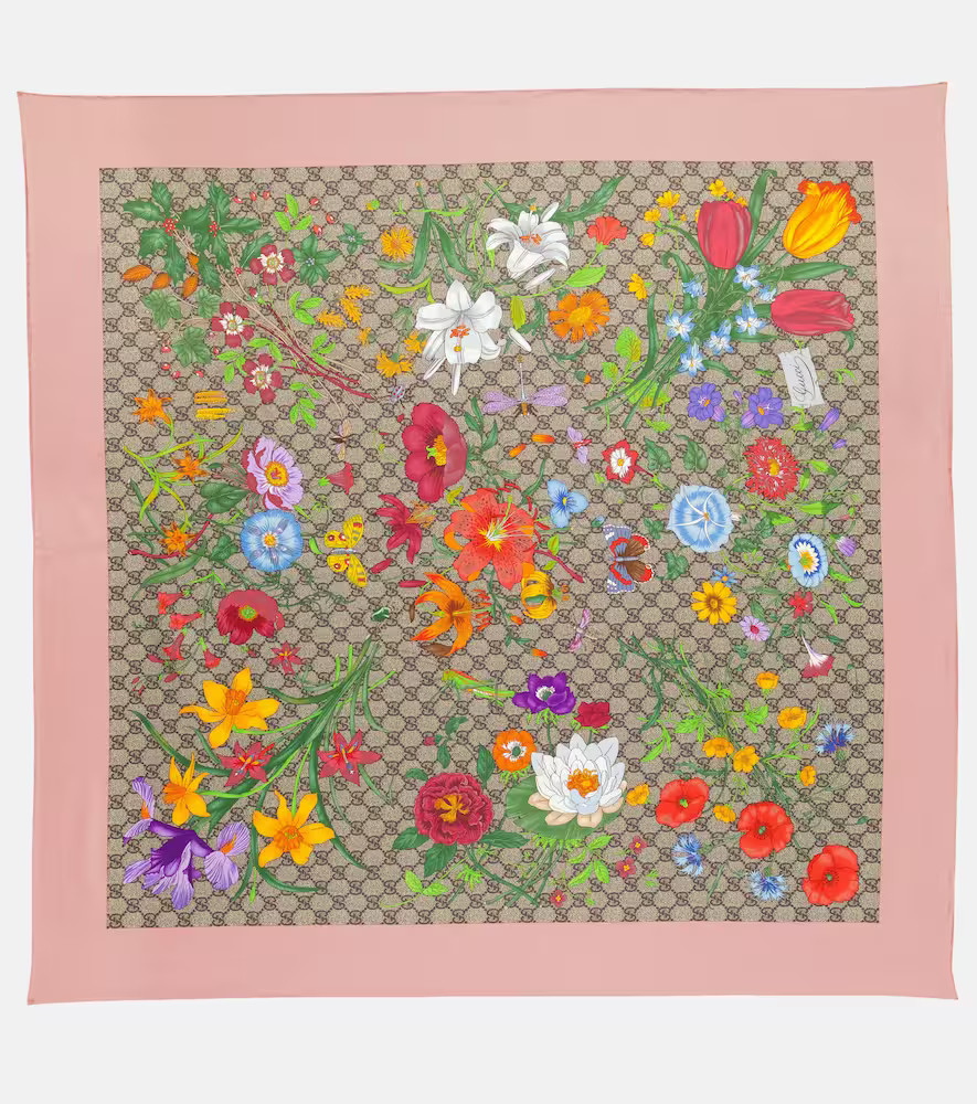 Gucci GG Flora silk scarf | Mytheresa (INTL)