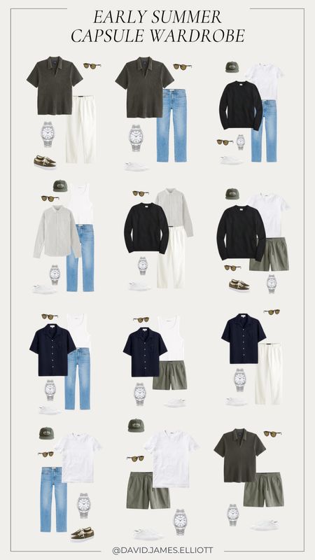 Early summer men’s capsule wardrobe outfit combinations! 

#LTKMens