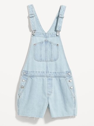 Slouchy Straight Non-Stretch Jean Cut-Off Short Overalls for Women -- 3.5-inch inseam | Old Navy (CA)
